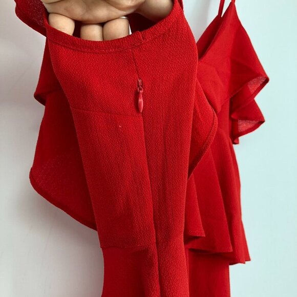 NWT Maddison Red One Shoulder Ruffle Layered Top size 6 - Picture 12 of 16